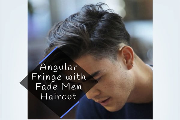 Angular Fringe with Fade Men Haircut
