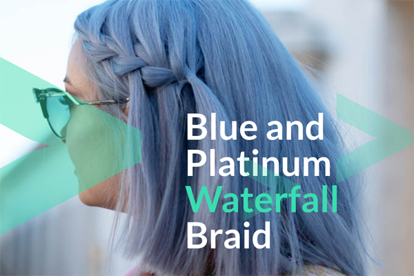 Blue and Platinum Waterfall Braid