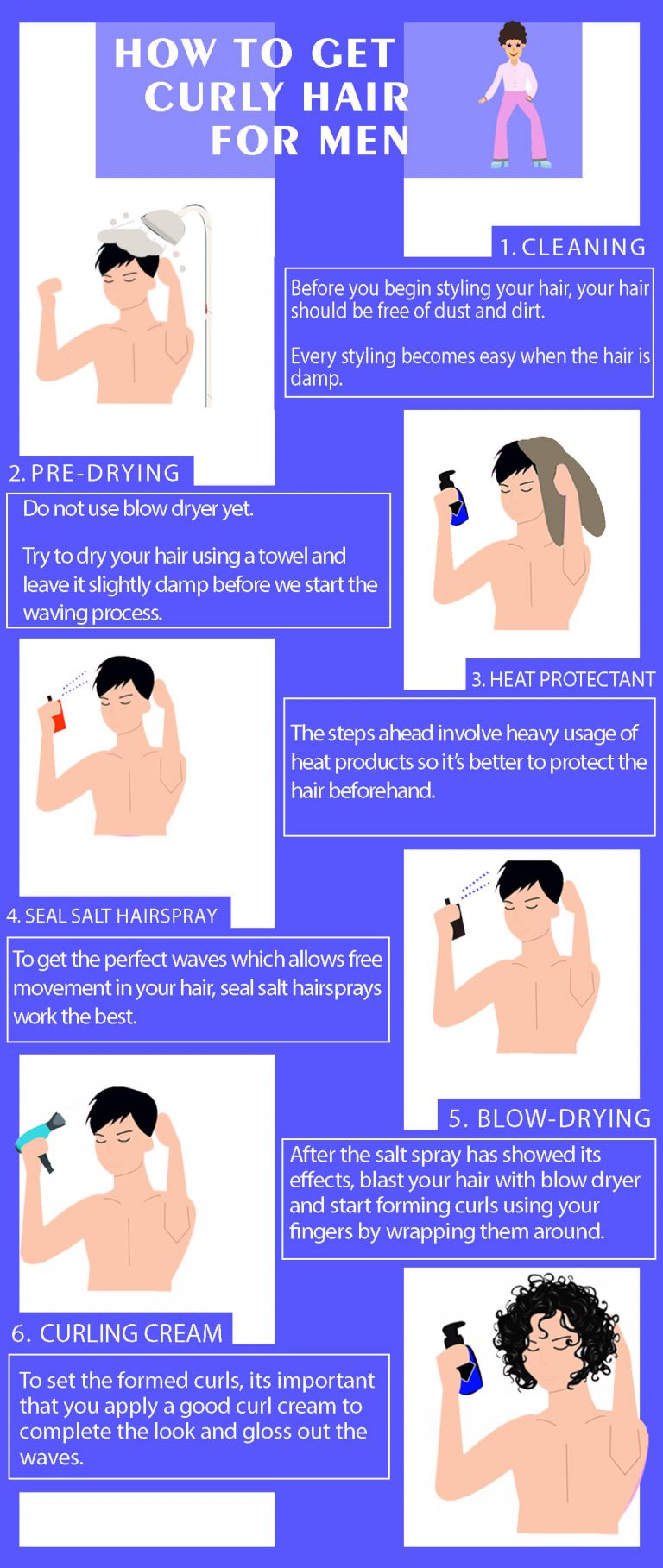 How To Get Curly Hair For Men At Home Step By Step Process