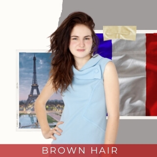 Brown hair color - Most popular hair color in France
