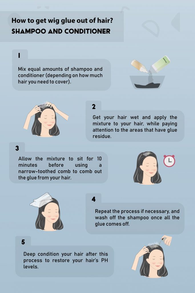 How To Get Wig Glue Out of Hair Using Shampoo and Conditioner?