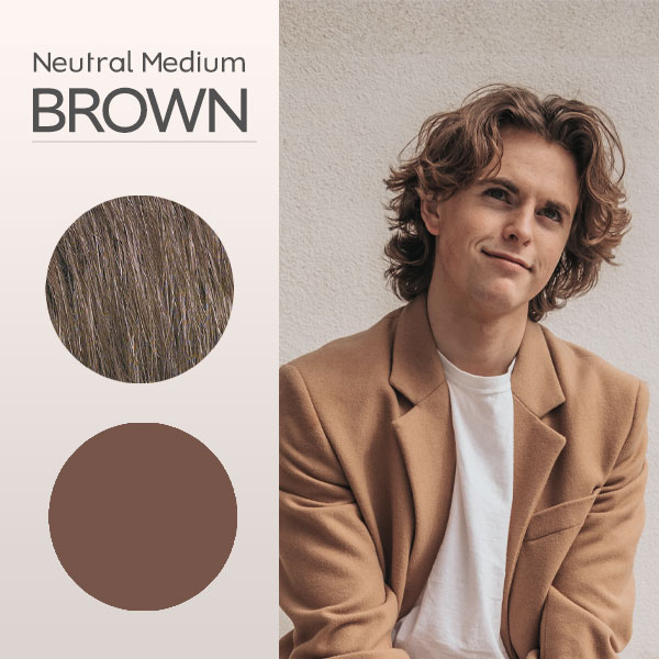 neutral medium brown hair color for guys