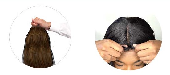 3. Wear and adjust the wig on your hair to make it comfortable