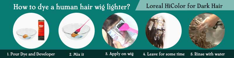 How to dye a human hair wig lighter using Loreal HiColor for Dark Hair?