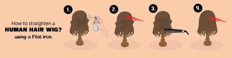 How to straighten a human hair wig using a flat iron? [Step by Step]