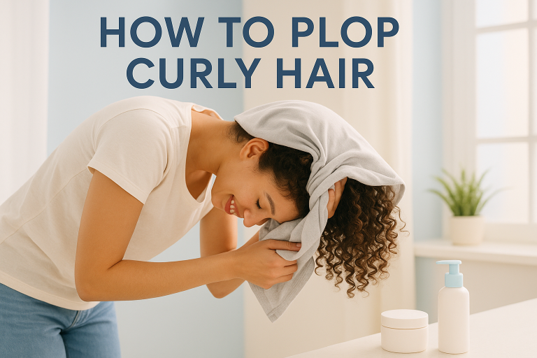 How to Plop Curly Hair