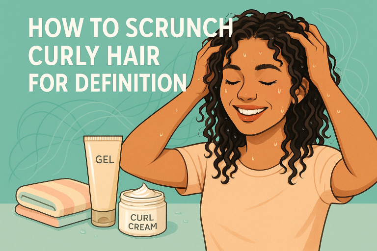 How to Scrunch Curly Hair for Definition