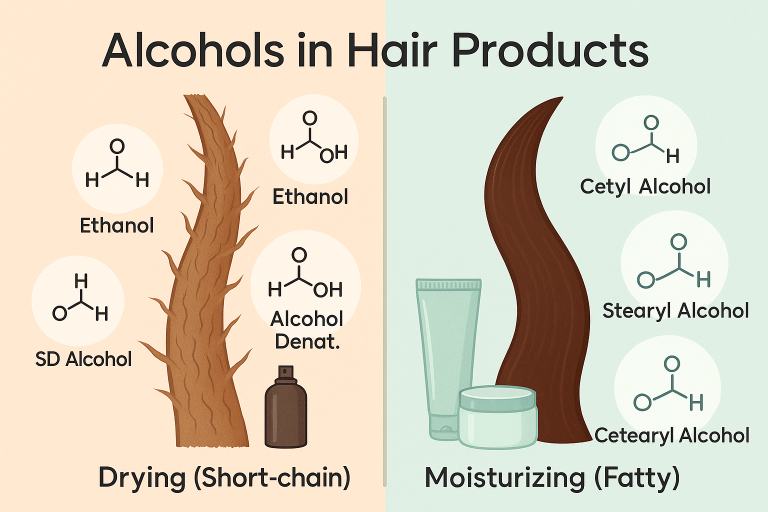 Alcohols in Hair Products