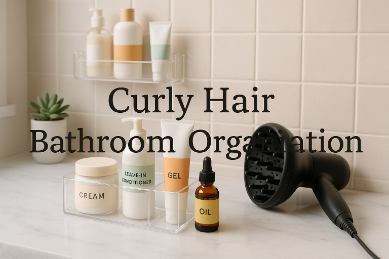 Curly Hair Bathroom Organization