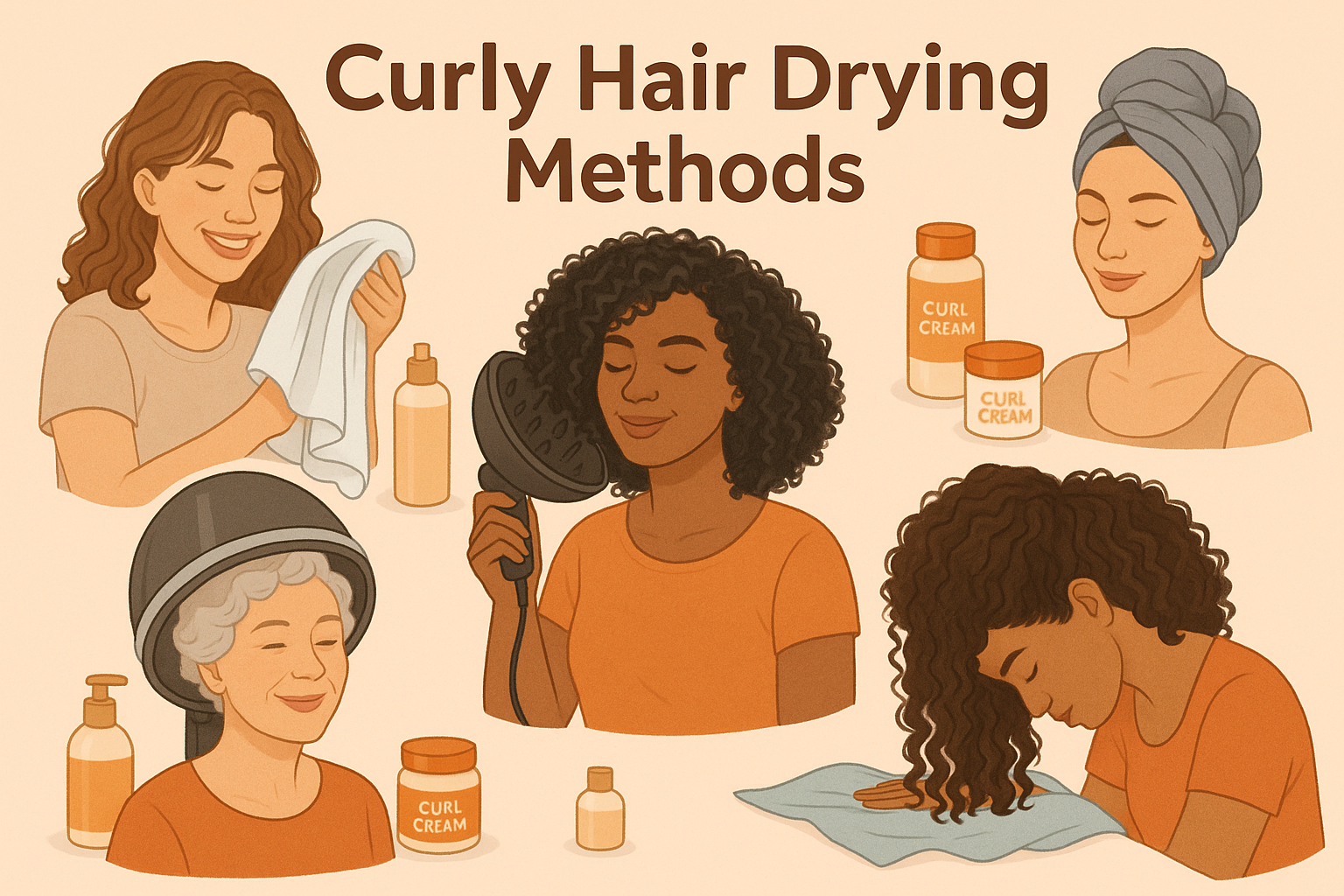 Curly Hair Drying Methods