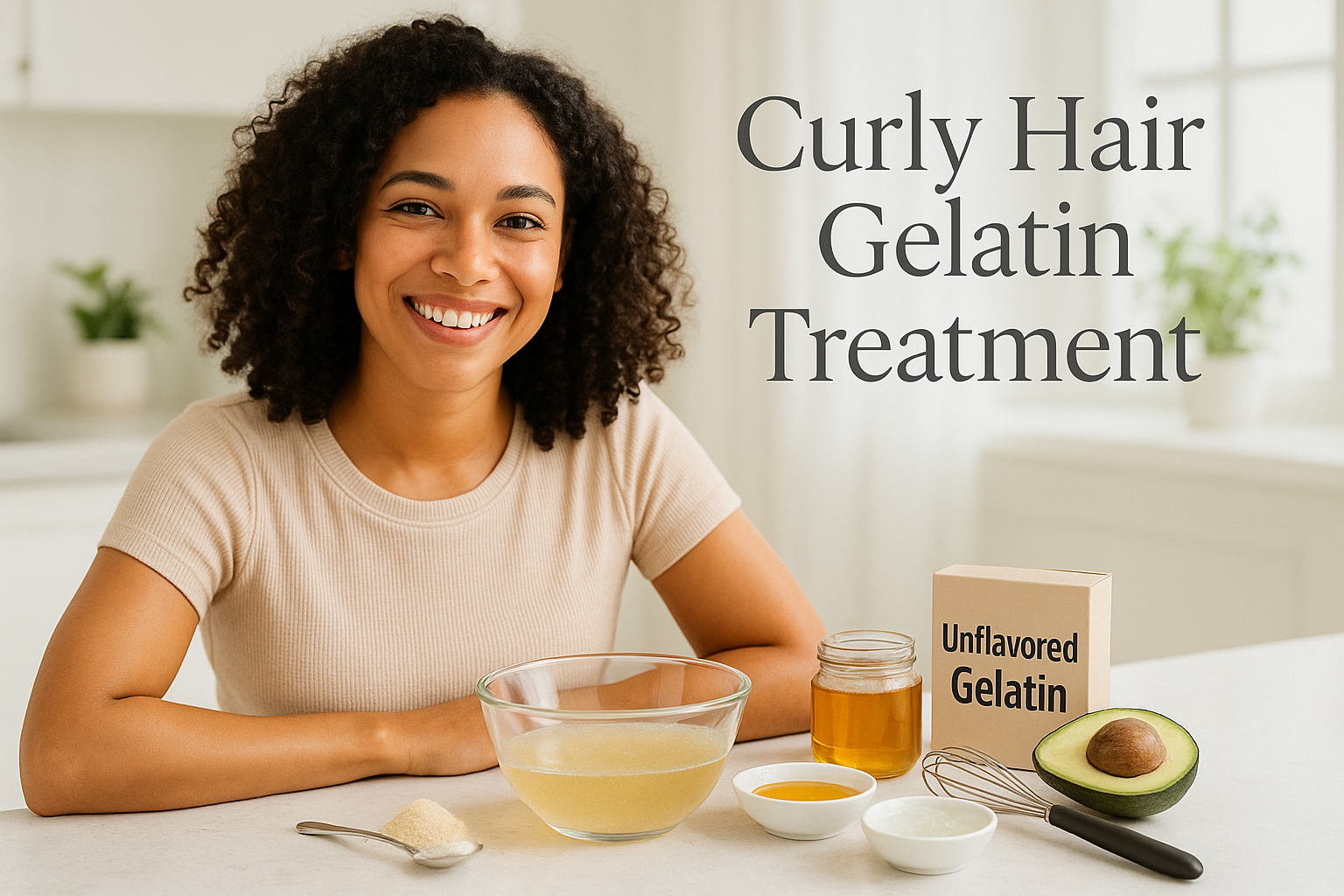 Curly Hair Gelatin Treatment