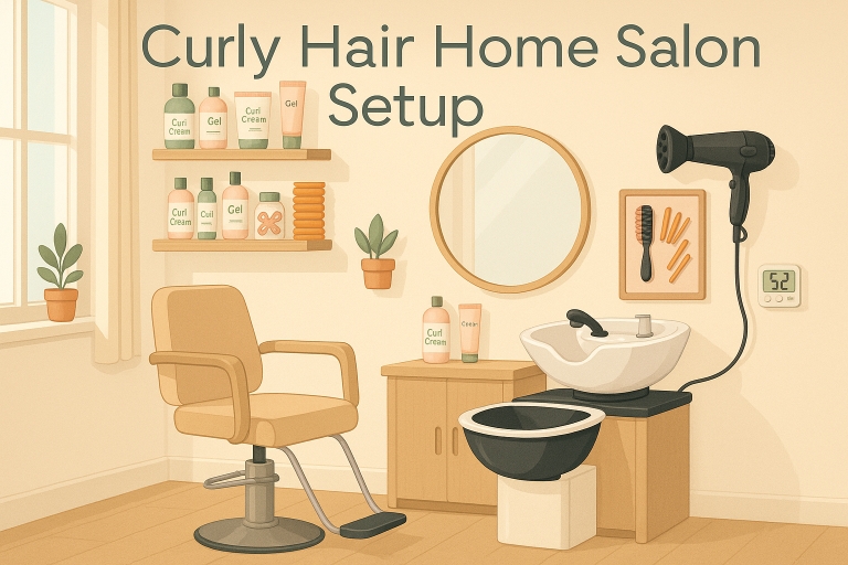 Curly Hair Home Salon Setup