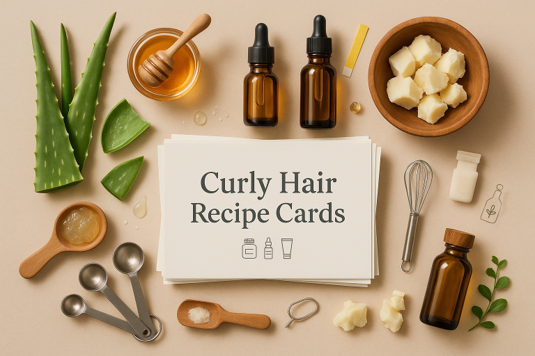 Curly Hair Recipe Cards
