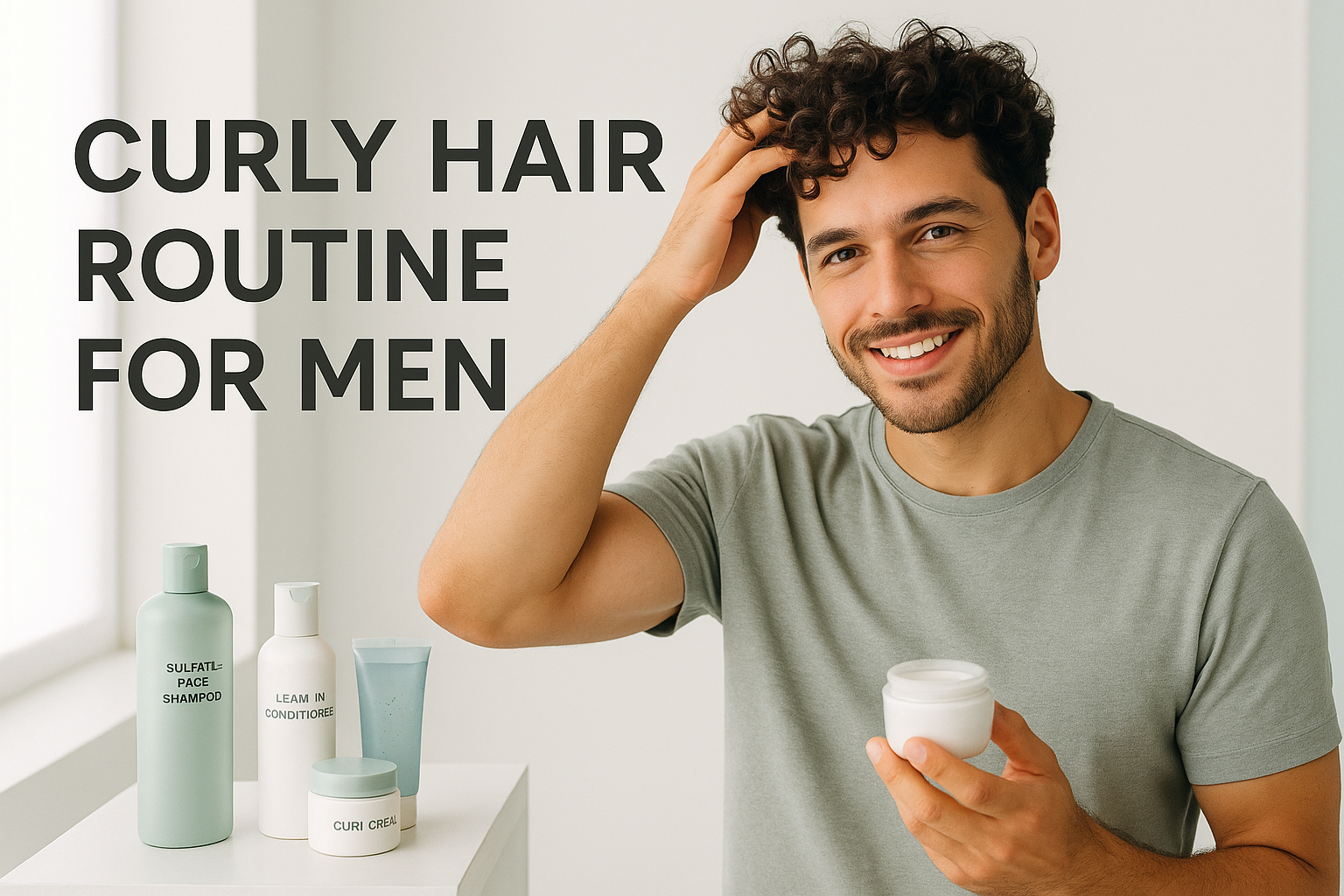Curly Hair Routine for Men