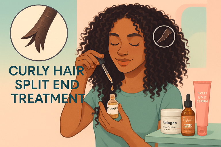 Curly Hair Split End Treatment