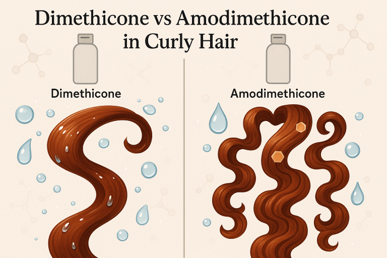Dimethicone vs Amodimethicone in Curly Hair