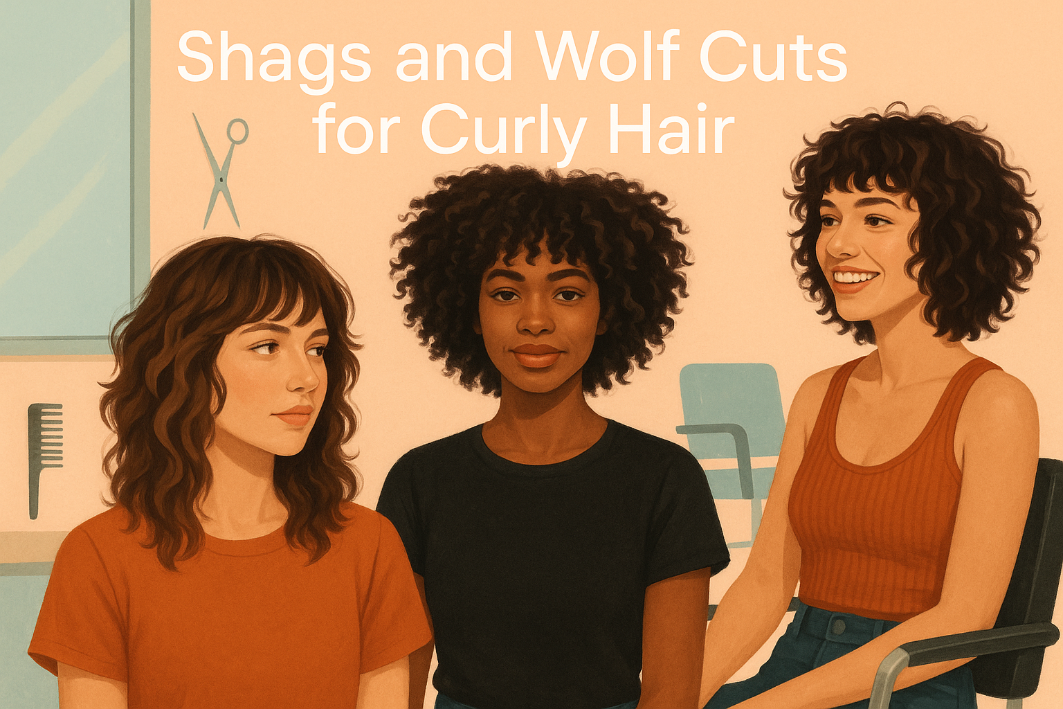 Shags and Wolf Cuts for Curly Hair
