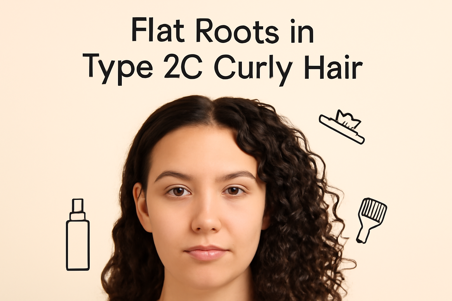 Flat Roots in Type 2C Curly Hair