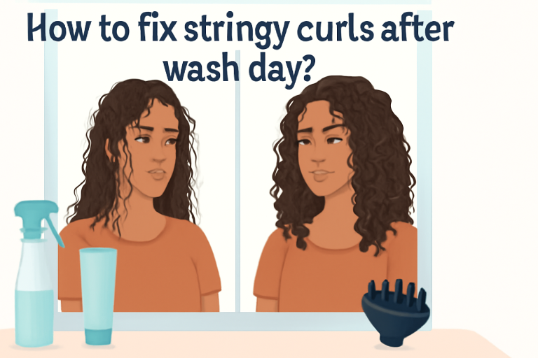 How to fix stringy curls after wash day?
