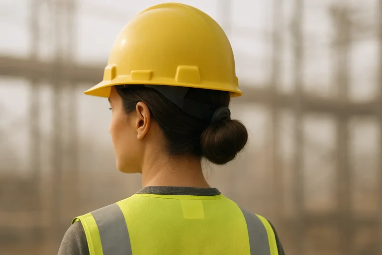 best hairstyles for long hair under a hard hat