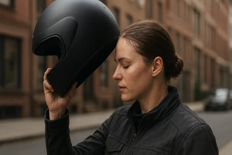 how to keep hair from sweating under a motorcycle helmet