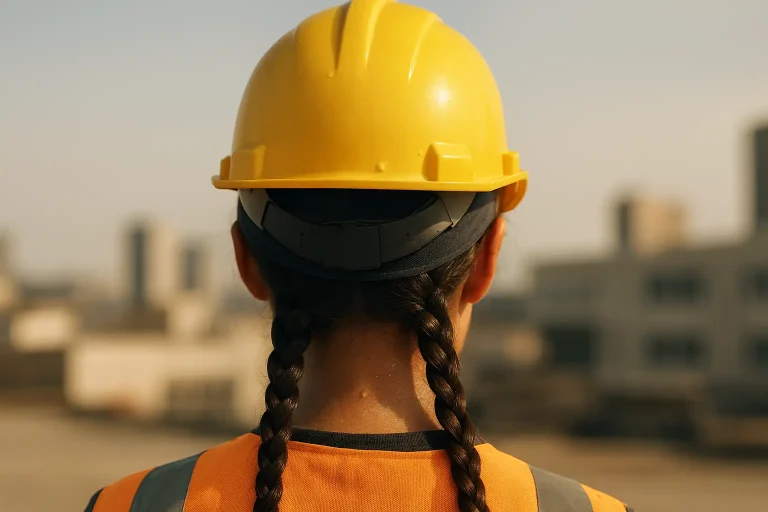 how to manage sweaty hair under a hard hat