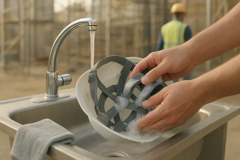 how to wash a hard hat liner without damaging hair products