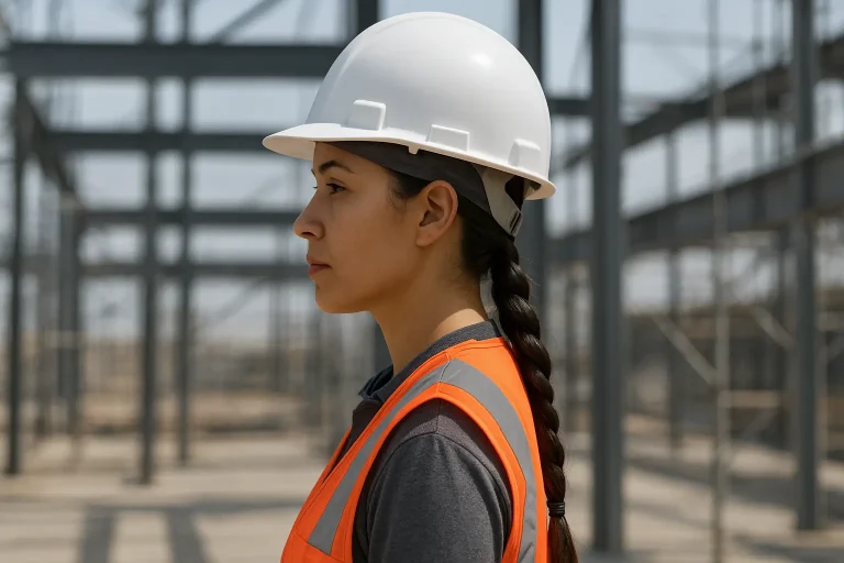 how to wear a hard hat with long hair