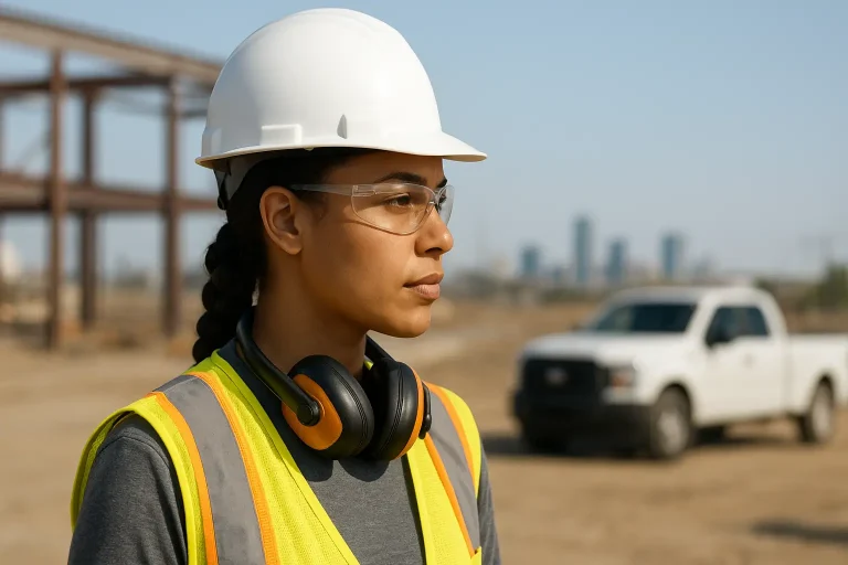 long hair under a hard hat without tangling