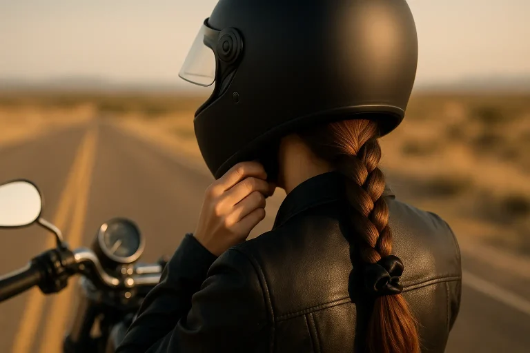 motorcycle helmet hair solutions for men with long hair