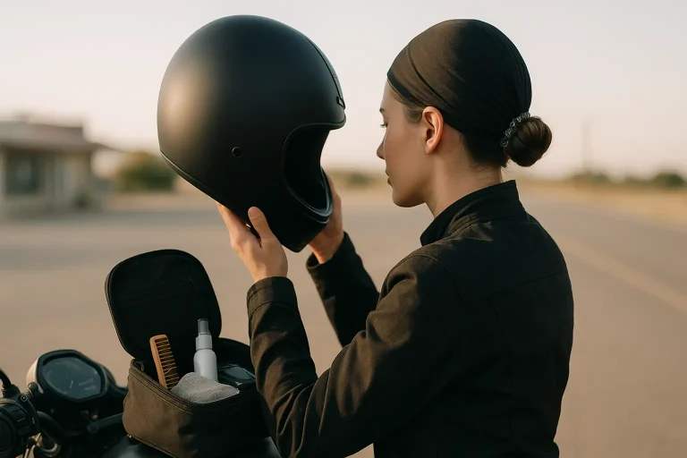 motorcycle helmet hair solutions for women riders