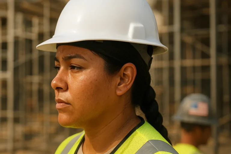 thick hair under a hard hat